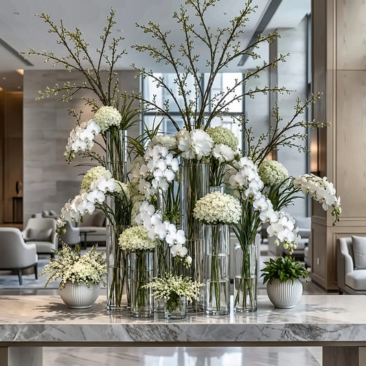 Terrace Glow — hotel and restaurant flower arrangement in Los Angeles