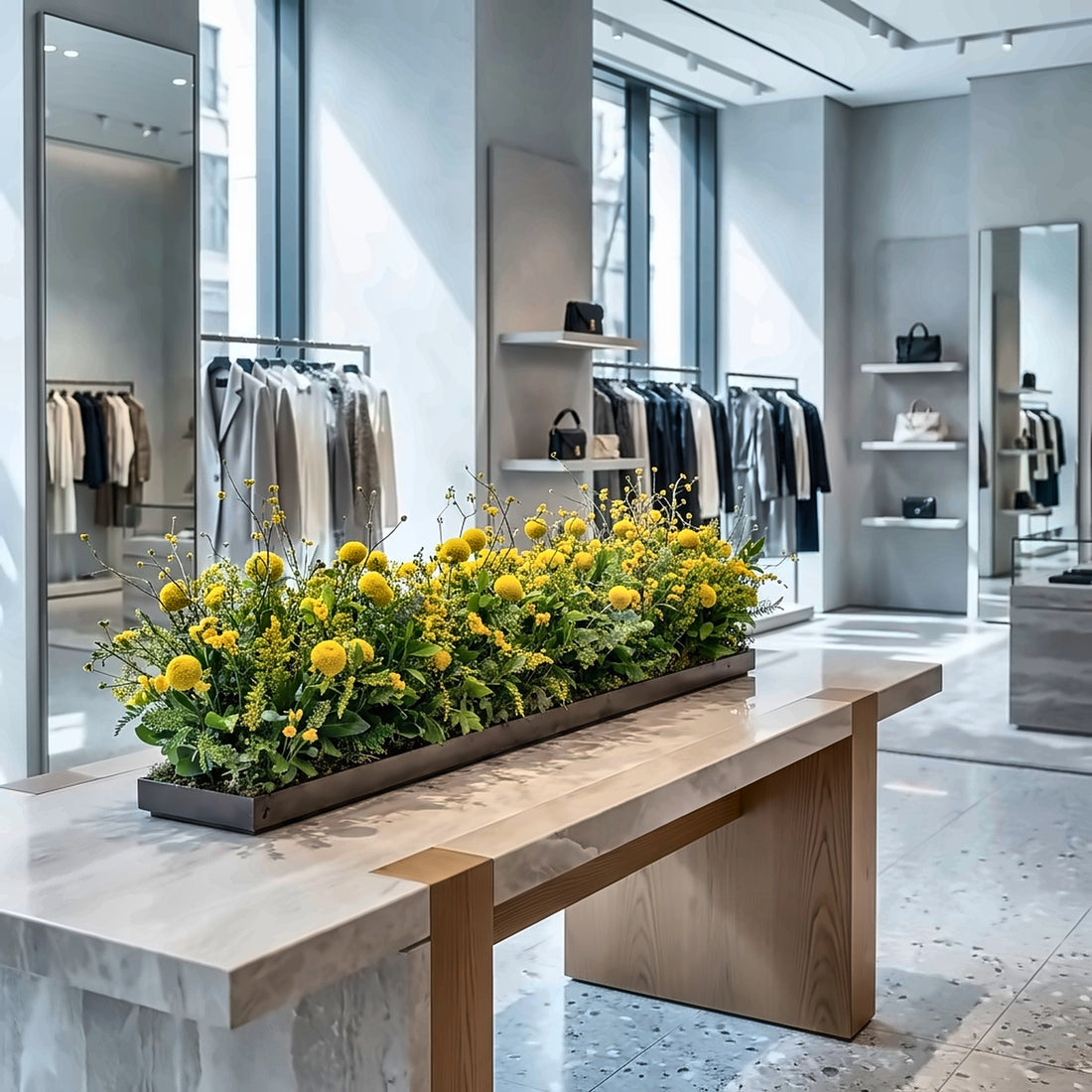 Quiet Bloom — hotel and restaurant flower arrangement in Los Angeles
