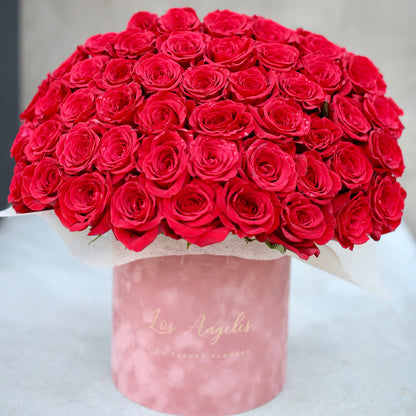 Cherry Red flower arrangement Pacific Heights San Francisco florist