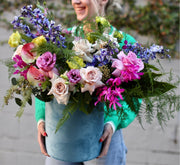 Bright box flower arrangement Pacific Heights San Francisco florist