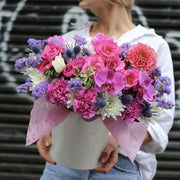 Hollywood - premium pink flower box same-day delivery Los Angeles