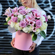 Alsu - premium pink and white flower box same-day delivery Los Angeles