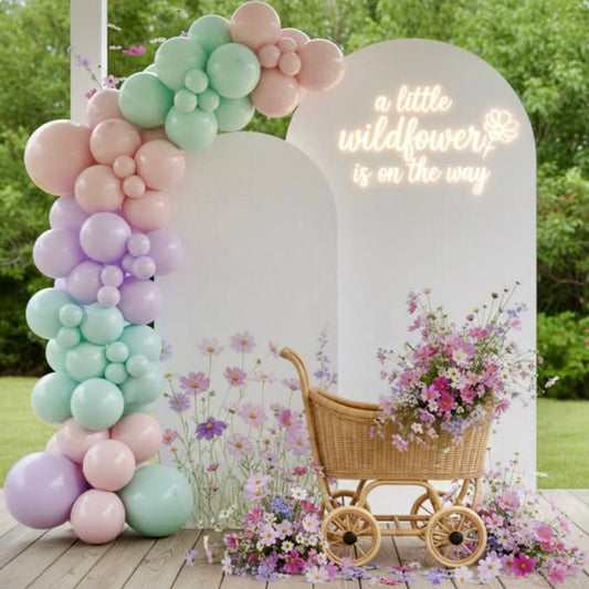 Little Wildflower Pastel Baby Shower Setup - Ventura County