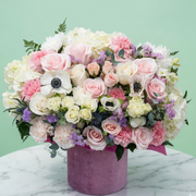 Loli - premium pink and white flower box same-day delivery Los Angeles