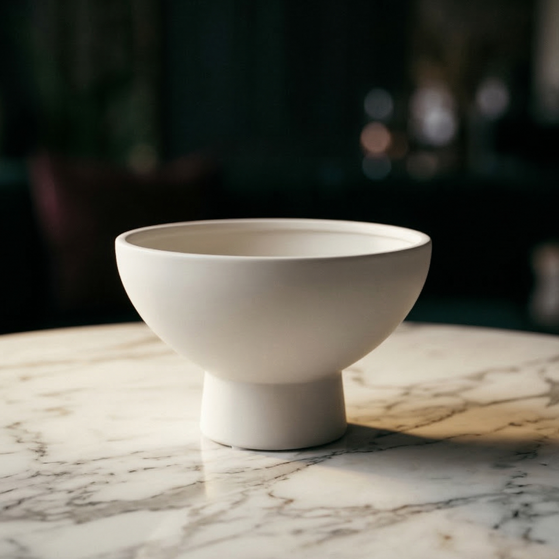 White Ceramic Pot - white floral arrangement delivery in Los Angeles by Pink Clover