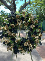 Memorial Wreath – Golden Legacy fresh seasonal flowers same-day delivery Honolulu