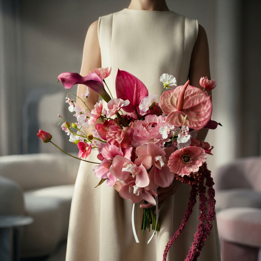 Modern Bridal Bouquet -  delivery in Los Angeles by Pink Clover Flowers