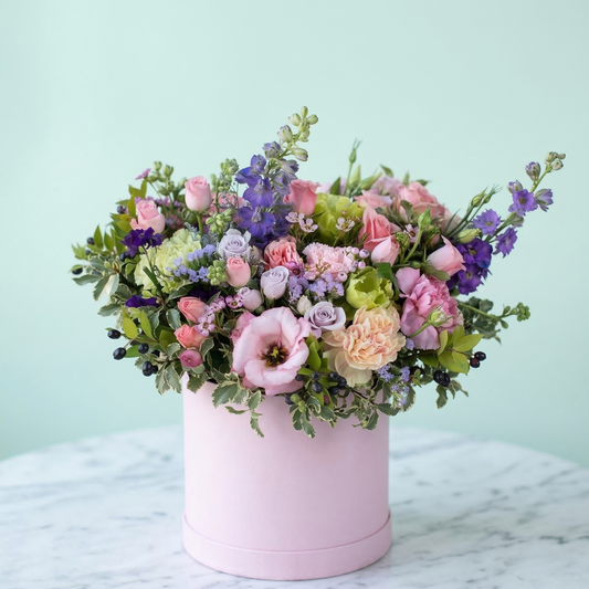 Florence - premium pink flower box same-day delivery Los Angeles