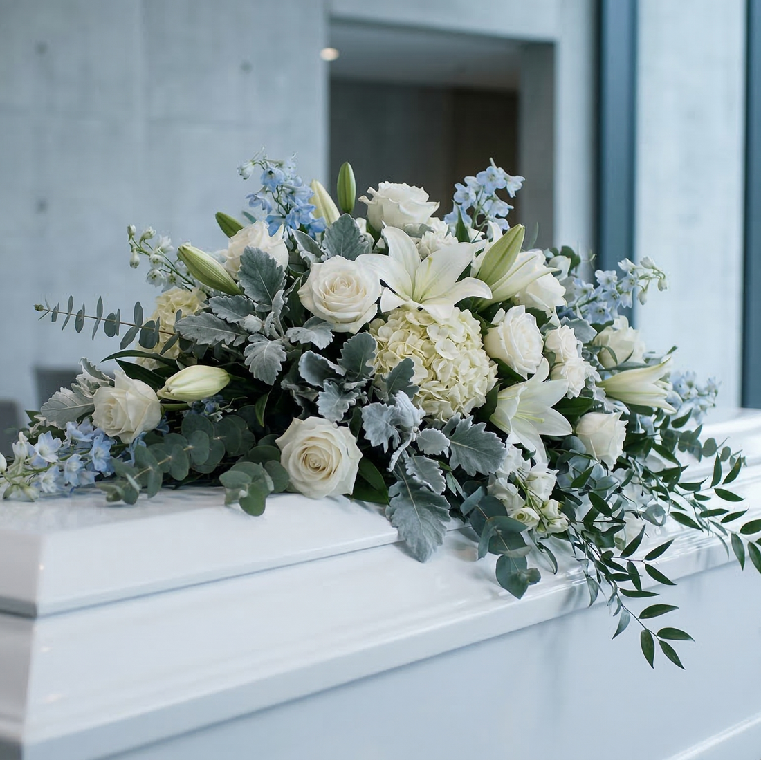 Peaceful Memory - fresh floral arrangement delivery in Los Angeles by Pink Clover