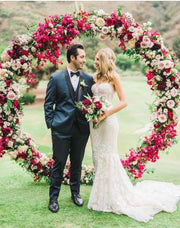 Designer Wedding Arch bouquet Pacific Heights San Francisco florist Pink Clover
