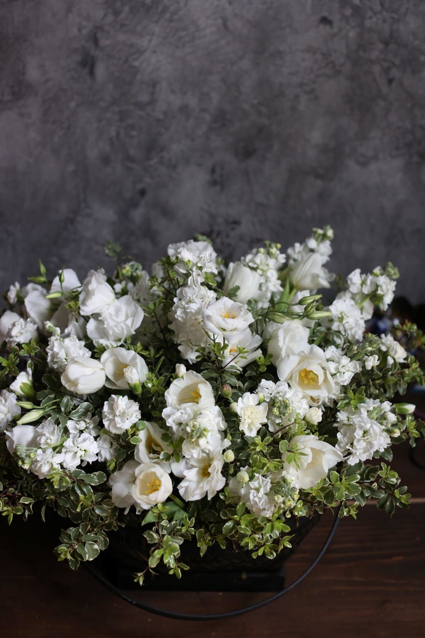Luxury white tulips white waxflower gift delivery Oakland San Francisco