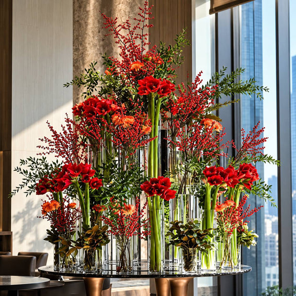 Red Amaryllis Statement Tower