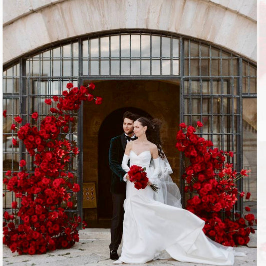 Red Rose Floral Columns - Ventura County