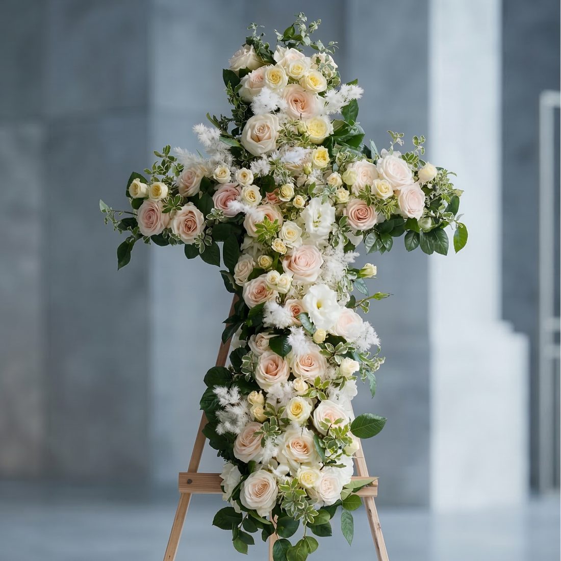 Rest in Peace - premium fresh floral arrangement same-day delivery Los Angeles