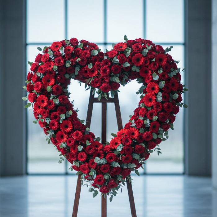 Scarlet Remembrance - red floral arrangement delivery in Los Angeles by Pink Clover