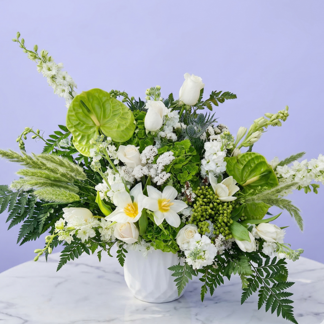 Spring Air - white bouquet delivery in Los Angeles by Pink Clover