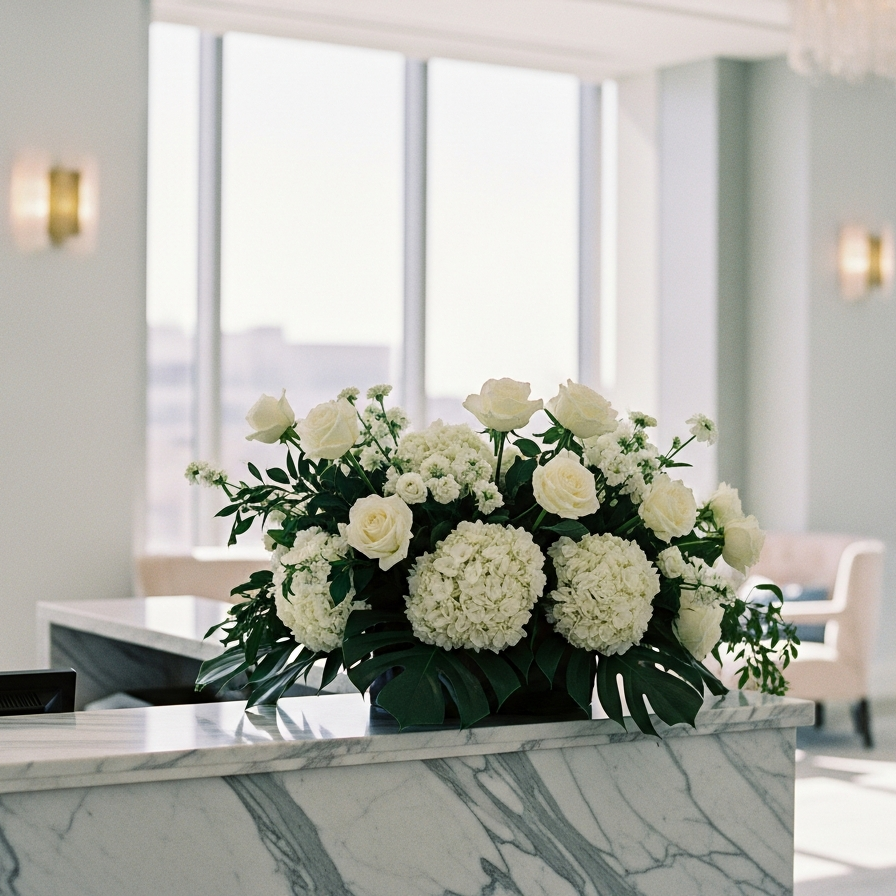 Business flower subscription office arrangement Los Angeles