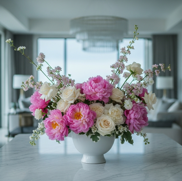 Home flower subscription arrangement Los Angeles