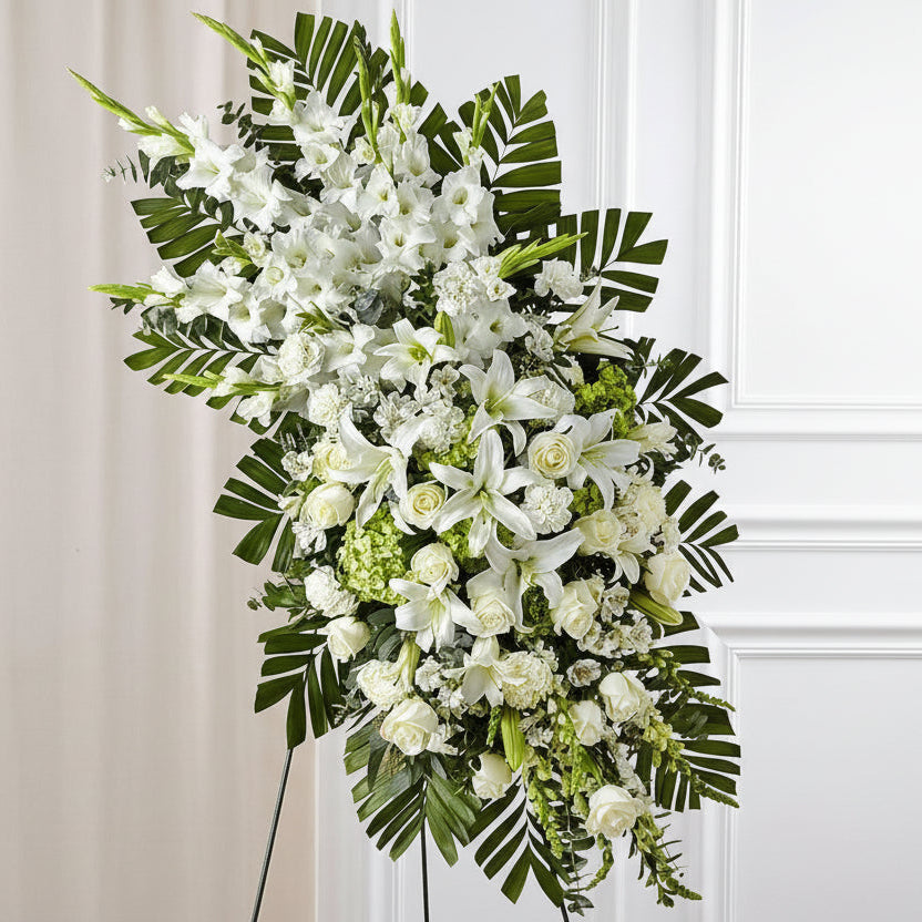 Sympathy spray bouquet same-day delivery San Francisco