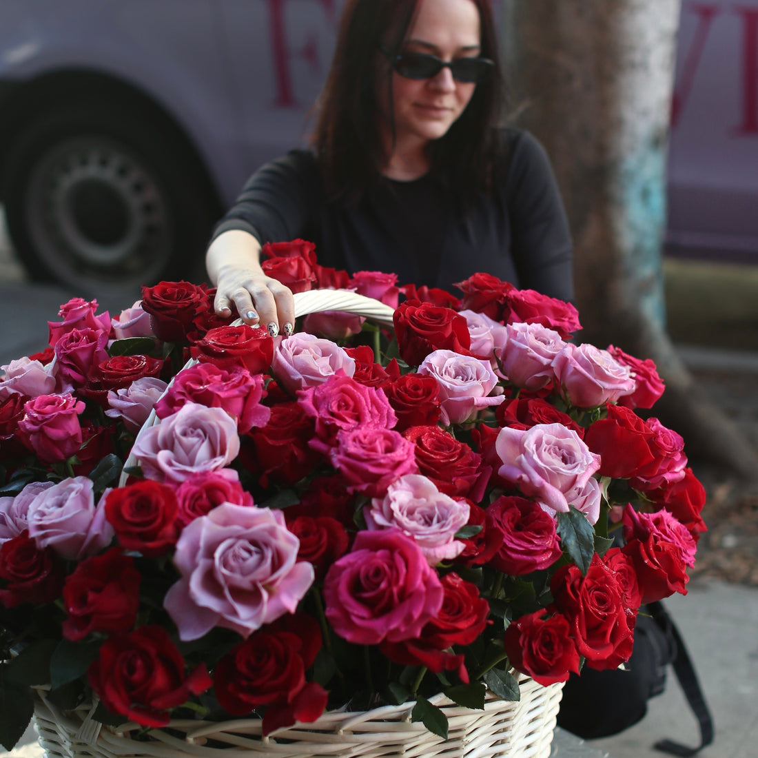 Valentine’s Dream roses spray roses same-day delivery San Francisco