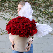 Valentines Day - premium red flower box same-day delivery Los Angeles