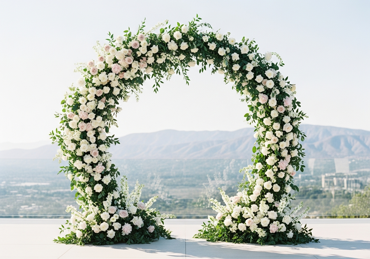 Wedding flowers arches hero Los Angeles by Pink Clover