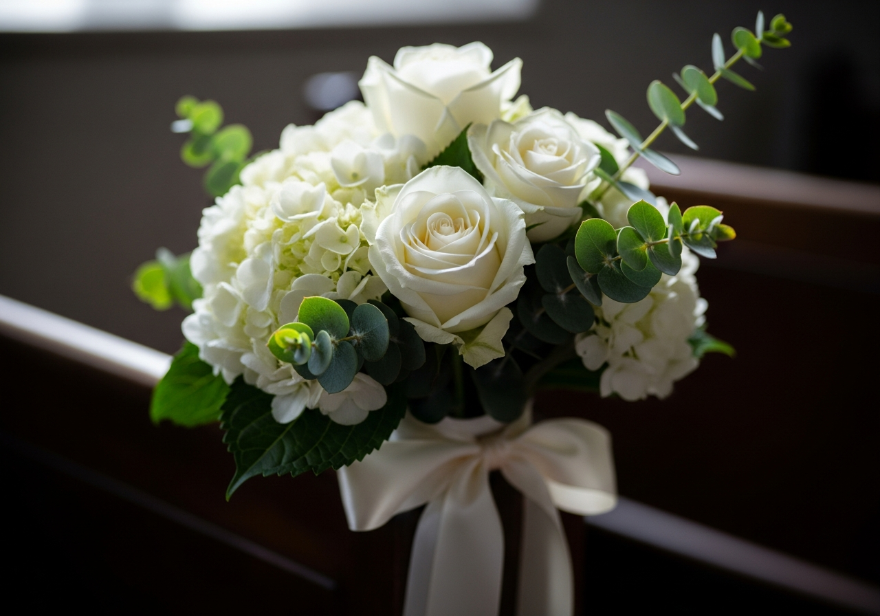 Wedding flowers church body1 Los Angeles by Pink Clover