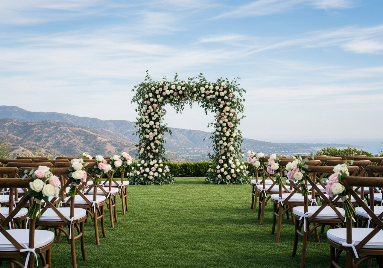 Wedding flowers outdoor hero Los Angeles by Pink Clover