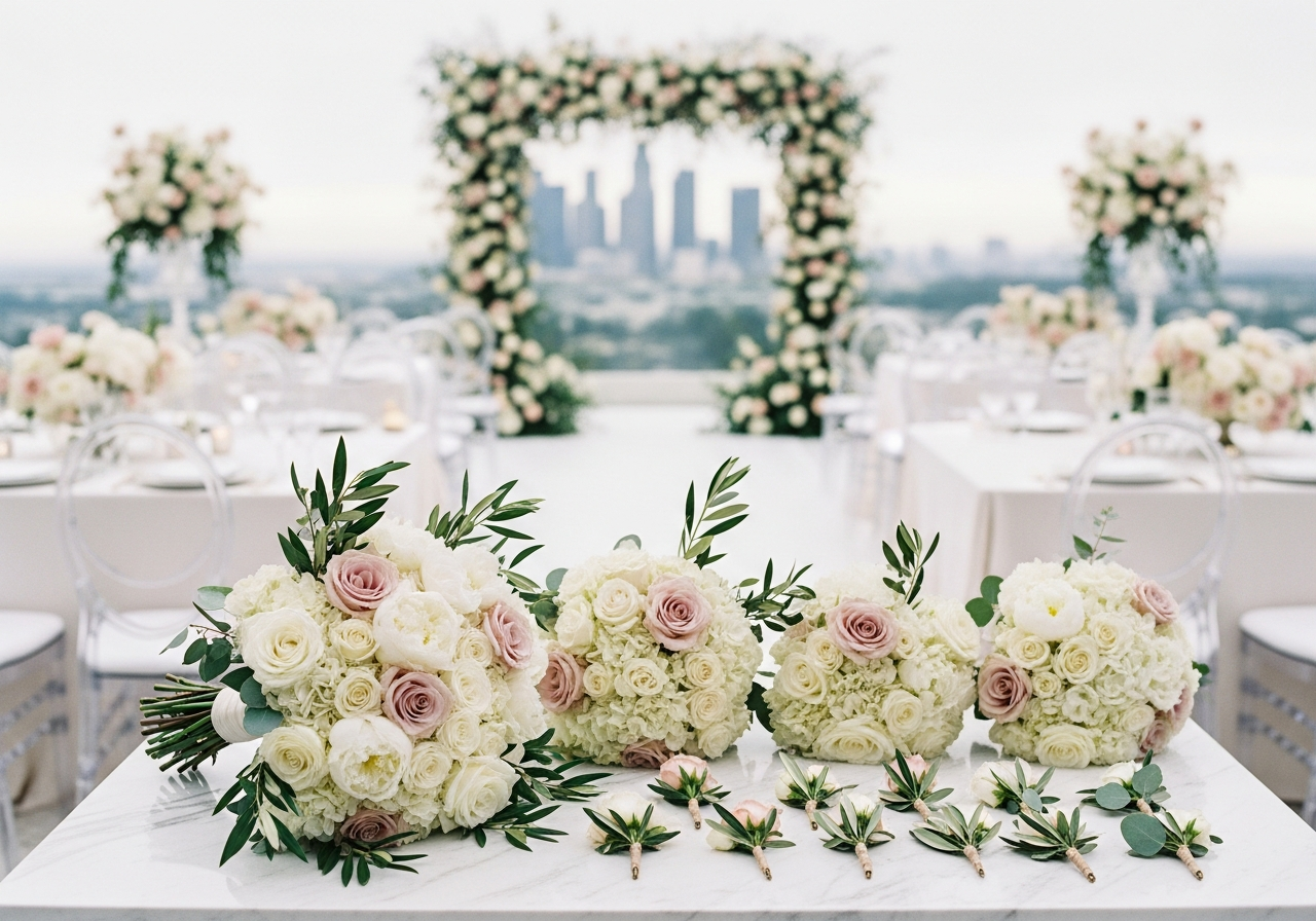 Wedding flowers packages hero Los Angeles by Pink Clover
