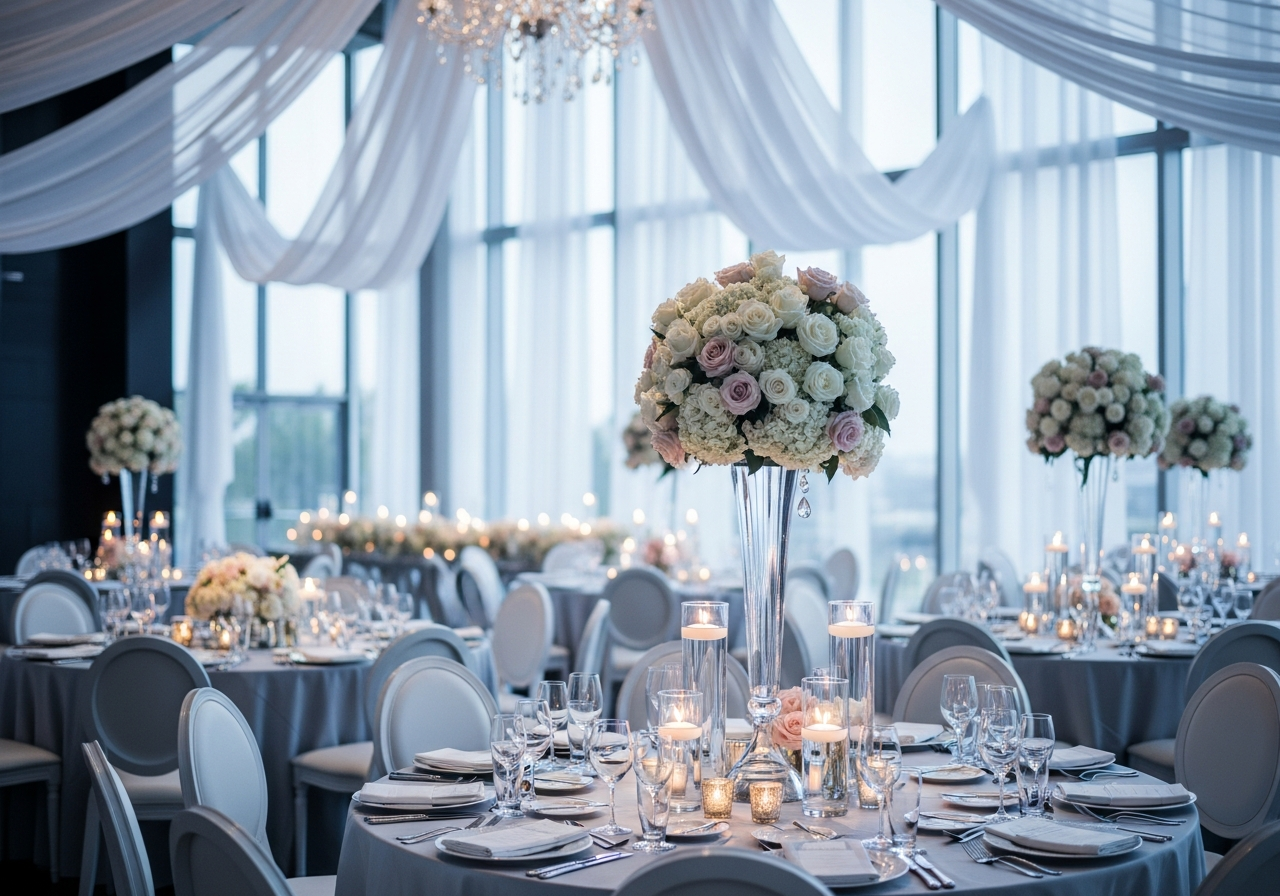 Wedding flowers reception hero Los Angeles by Pink Clover