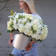 Catherine - premium white and green flower box same-day delivery Los Angeles