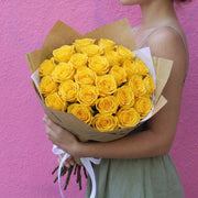 Yellow 24 - 24 yellow roses bouquet delivery in Los Angeles by Pink Clover