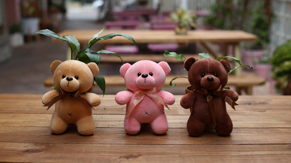 Teddy Bear Toy arrangement styled in setting - luxury floral arrangement Los Angeles florist