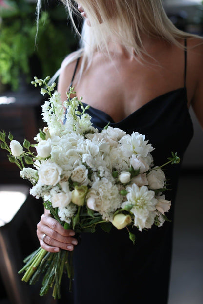 Adele close-up detail - white bouquet from Pink Clover LA
