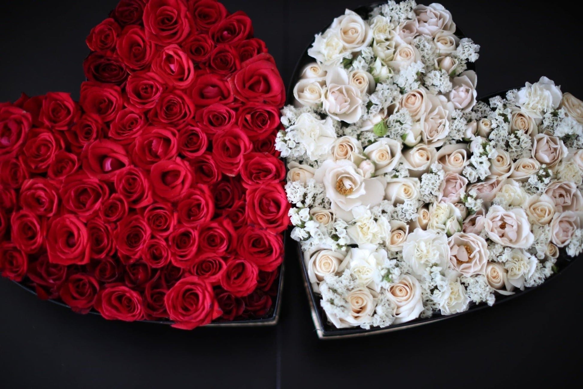 Box with roses photo 10 - red and pink rose Pink Clover Los Angeles