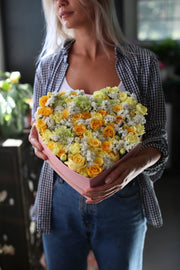 My Heart top-down view - fresh flower box Los Angeles delivery