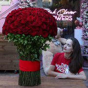 Luxurious floral arrangement featuring 250 fresh roses, elegantly presented for special occasions and luxury gifting