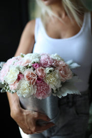 Marie styled in setting - luxury bouquet Los Angeles florist