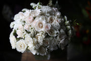 Ruby close-up detail - white bouquet from Pink Clover LA