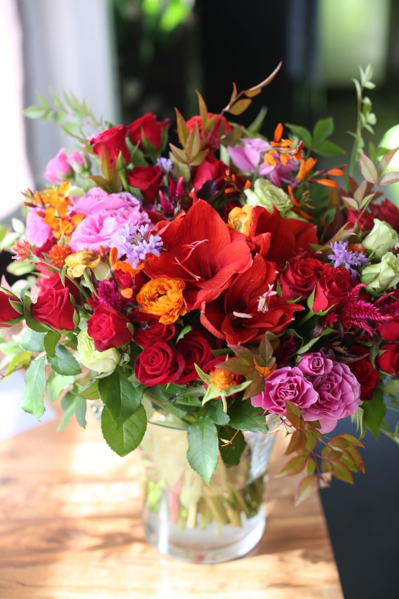 Tazia styled in setting - luxury bouquet Los Angeles florist
