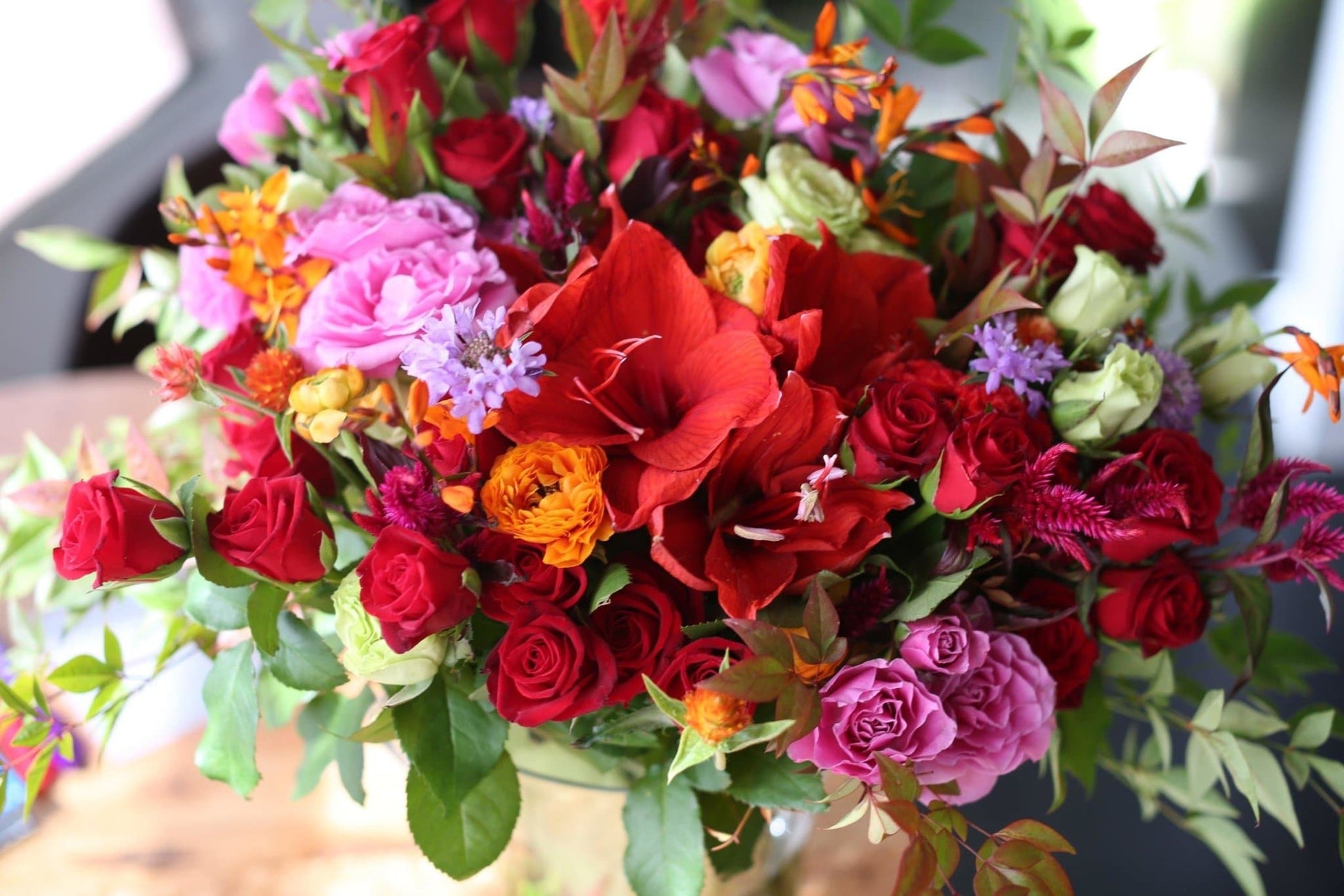 Tazia close-up detail - fresh bouquet from Pink Clover LA