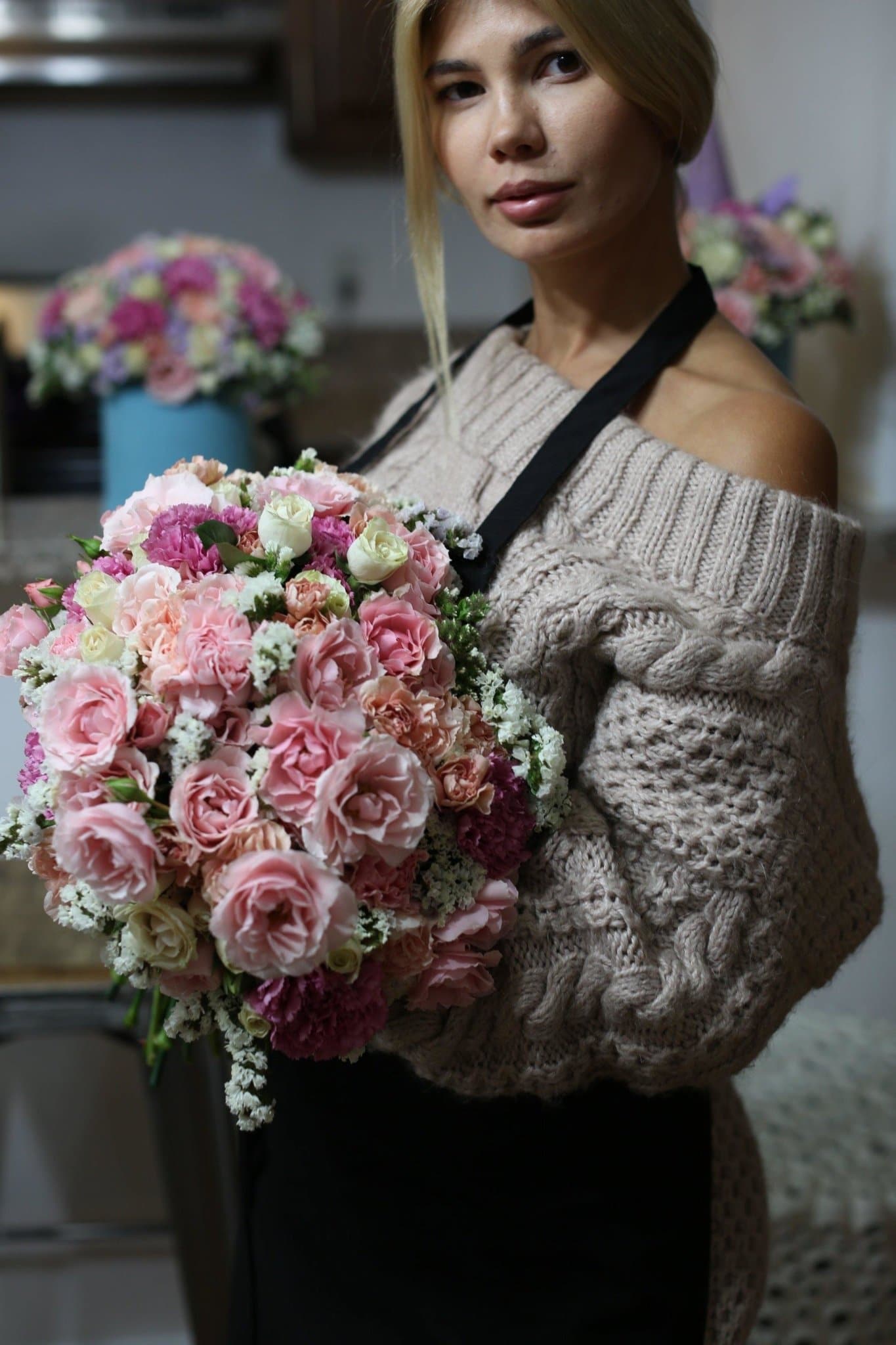 Pretty in Pink close-up detail - pink bouquet from Pink Clover LA